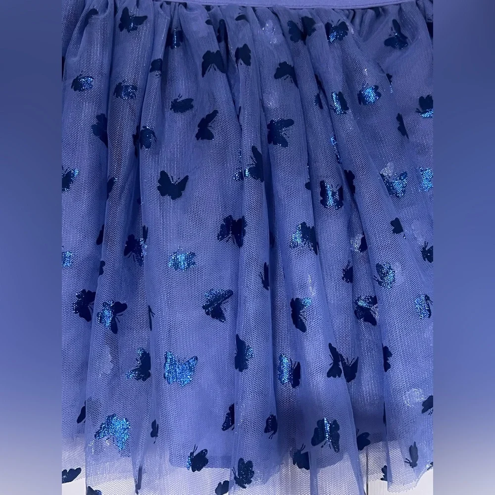 Girls'  Bluey Blue Glitter Butterfly Tulle Skirt
